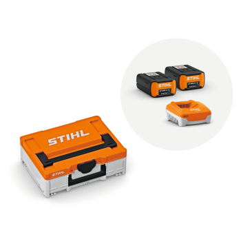 Power-Box 3 Pojemnik na akumulatory z 2 akumulatorami STIHL AP 500 S i ładowarką STIHL AL 501