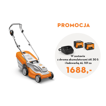 Kosiarka akumulatorowa STIHL RMA 235, zestaw z 2 akumulatorami AK 30 i ładowarką AL 101