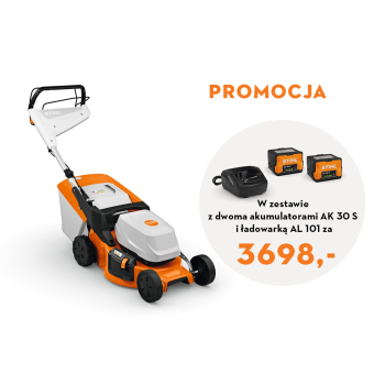 Kosiarka akumulatorowa STIHL RMA 248T/2024 w zestawie z dwoma akumulatorami AK 30S i ładowarką AL 101