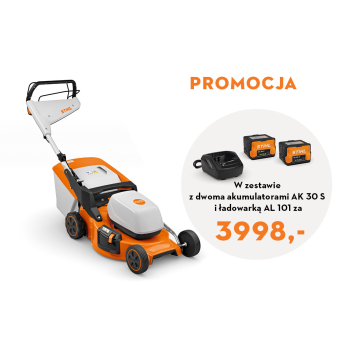 Kosiarka akumulatorowa STIHL RMA 253 T/2024 w zestawie z 2 akumulatorami AK 30S i ładowarką AL 101