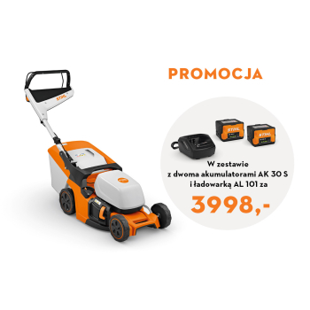 Kosiarka akumulatorowa STIHL RMA 443 z 2x AK 30S i AL 101